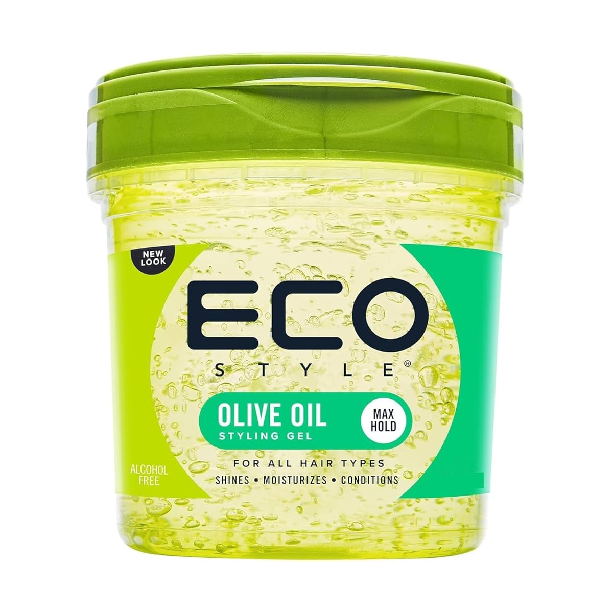 Olive Oil Styling Gel Max Hold by ECO STYLE for All Hair Types