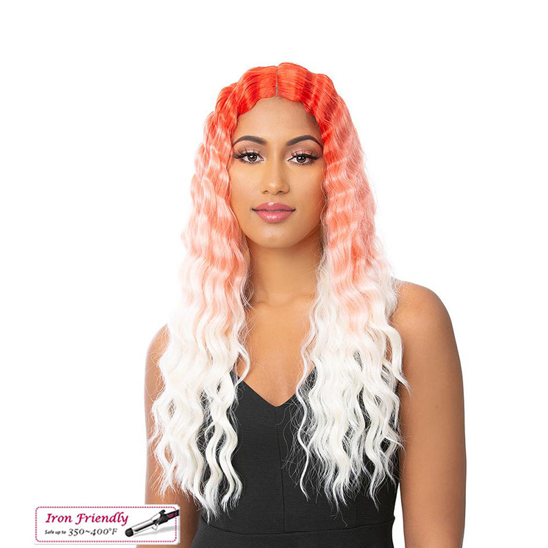 IT'S A WIG Synthetic HD Lace Wig - HD LACE CRIMPED HAIR 5