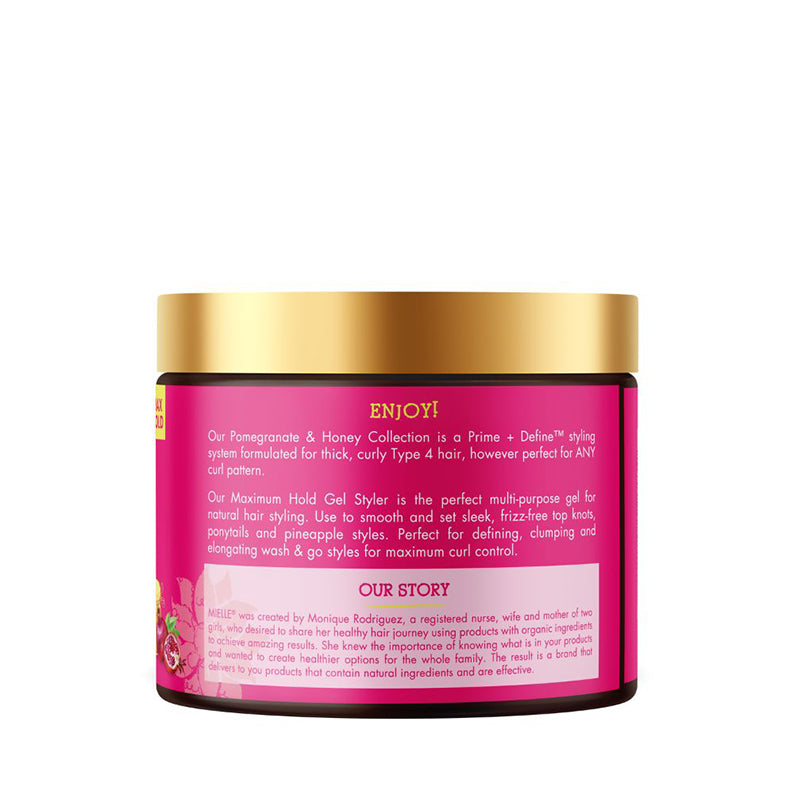 MIELLE ORGANICS POMEGRANATE & HONEY Maximum Hold Gel Styler 16oz Hera
