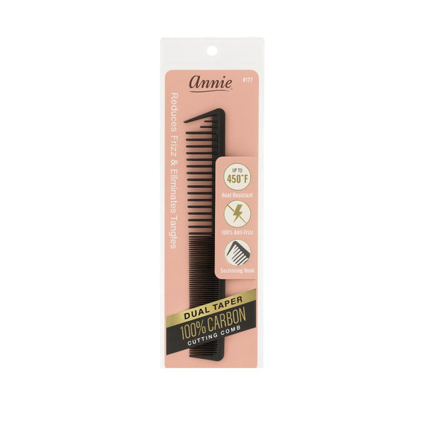 Carbon Dual Taper Cutting Comb #00177 [Black]