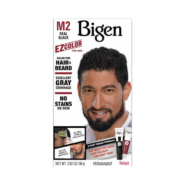 BIGEN Ez Color For Hair & Beard Kit [#M2 REAL BLACK]