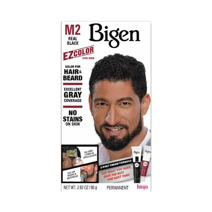 BIGEN Ez Color For Hair & Beard Kit [#M2 REAL BLACK]