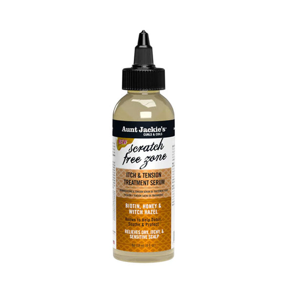 AUNT JACKIE'S BRAID+TWIST Biotin, Honey & Witch Hazel Scratch Free Zone Itch & Tension Treatment Serum 4oz