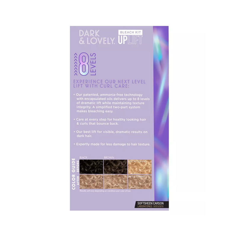 Kit de décoloration Dark And Lovely Uplift, teinture pour cheveux, blond décoloré
