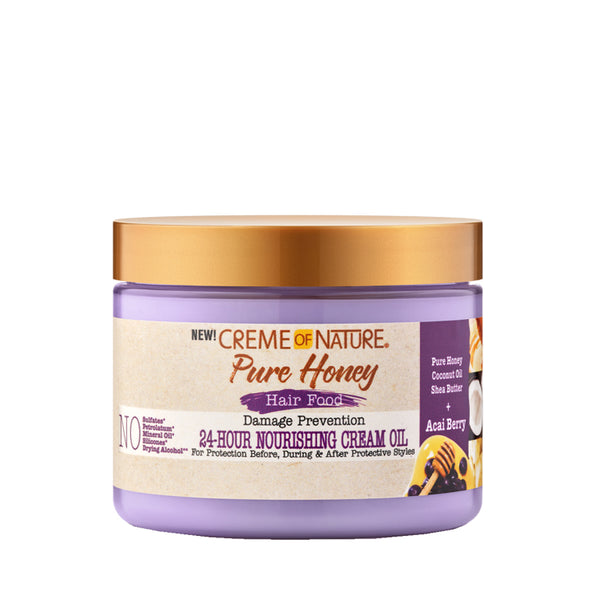 CREME OF NATURE PURE HONEY HAIR FOOD 24-Hour Nourishing Cream Oil  4.7oz