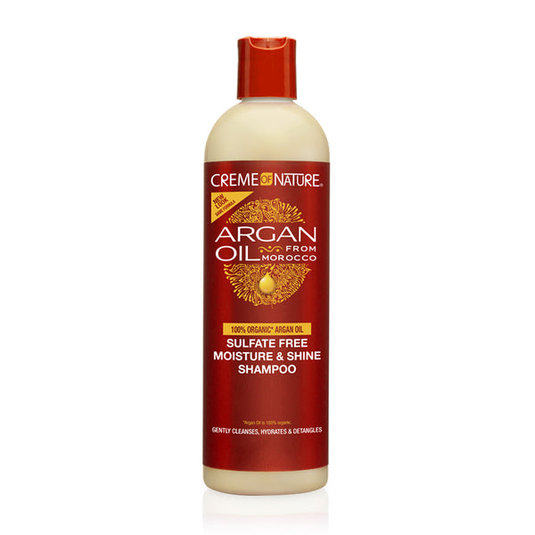 Shampooing hydratant et brillant sans sulfate à l'huile d'argan CREME OF NATURE 340 ml