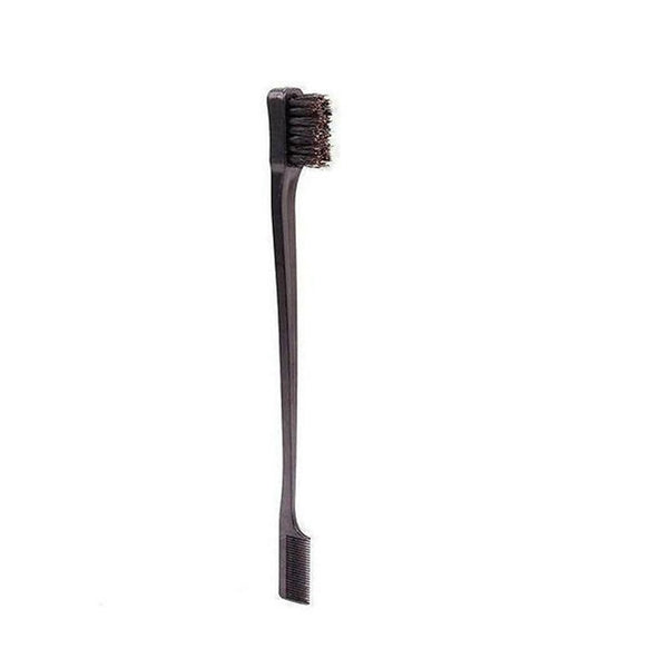Annie Joy #02602 Double-Sided Edge Brush & Comb 100% Boar Bristle [ASSORTED COLOR]