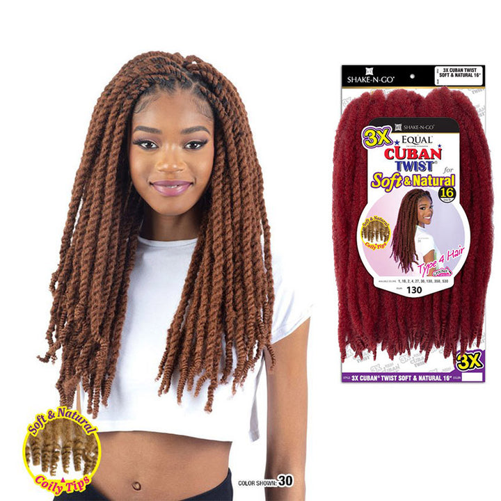 SHAKE N GO Cuban Twist Soft & Natural 16"