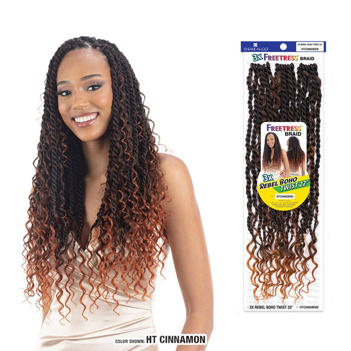 SHAKE N GO Freetress Braid 3X Rebel Boho Twist 22"