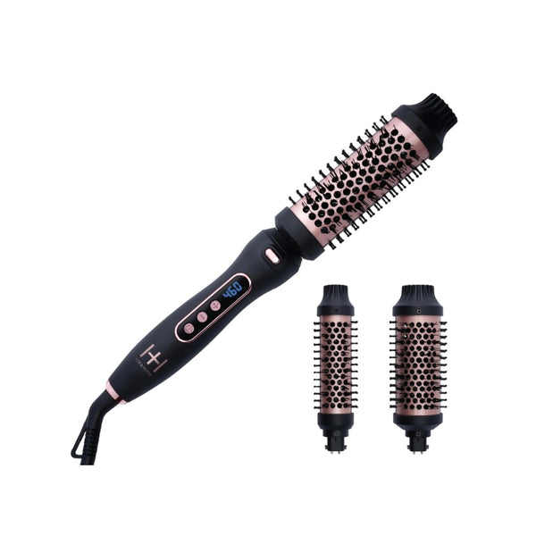 ANNIE #05923 Ensemble de brosses chauffantes interchangeables 3 en 1 en céramique [Noir]
