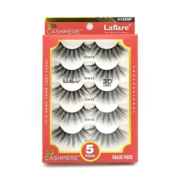 Laflare 3D Cashmere Eyelashes Value Pack #413X5P