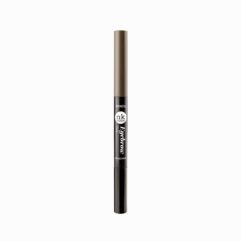 NICKA K brown eyebrow duo pencil dual ended brow pencil with spoolie for shaping and natural filling