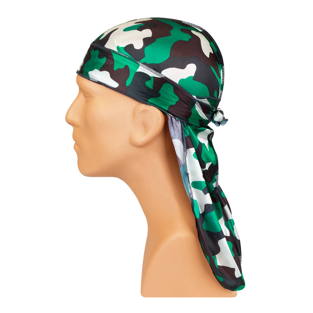 NICKA K TYCHE Camo Durag [DEEP GREEN] #TDU23