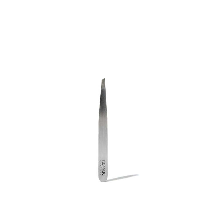 NICKA K Implements Slant Tweezer [STAINLESS STEEL] #NI010S