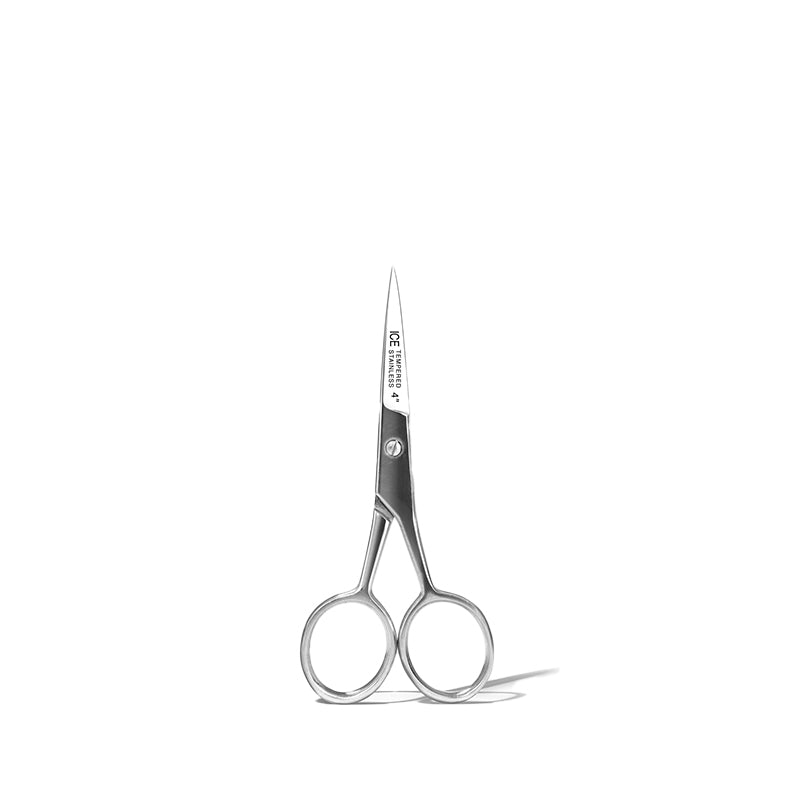 NICKA K stainless steel mustache grooming scissors with precision pointed blades for detailed trimming