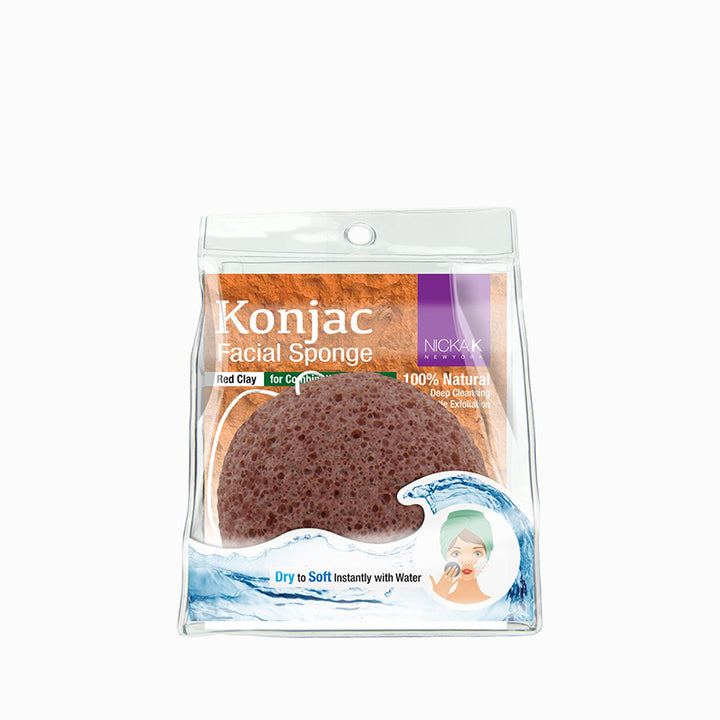 NICKA K Konjac Facial Sponge [RED CLAY] #NS061