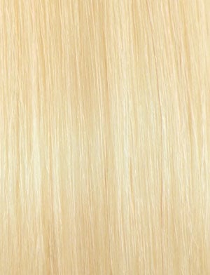 SENSATIONNEL hair product showing smooth straight blonde synthetic hair strands close-up