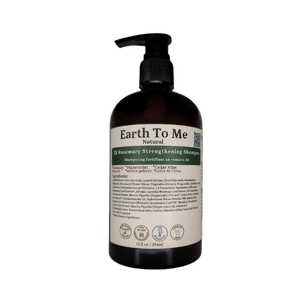 EARTH TO ME 3x Shampoing fortifiant au romarin 12 oz