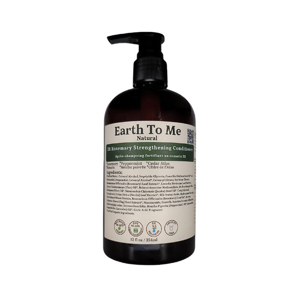 EARTH TO ME 3x Après-shampoing fortifiant au romarin 12 oz