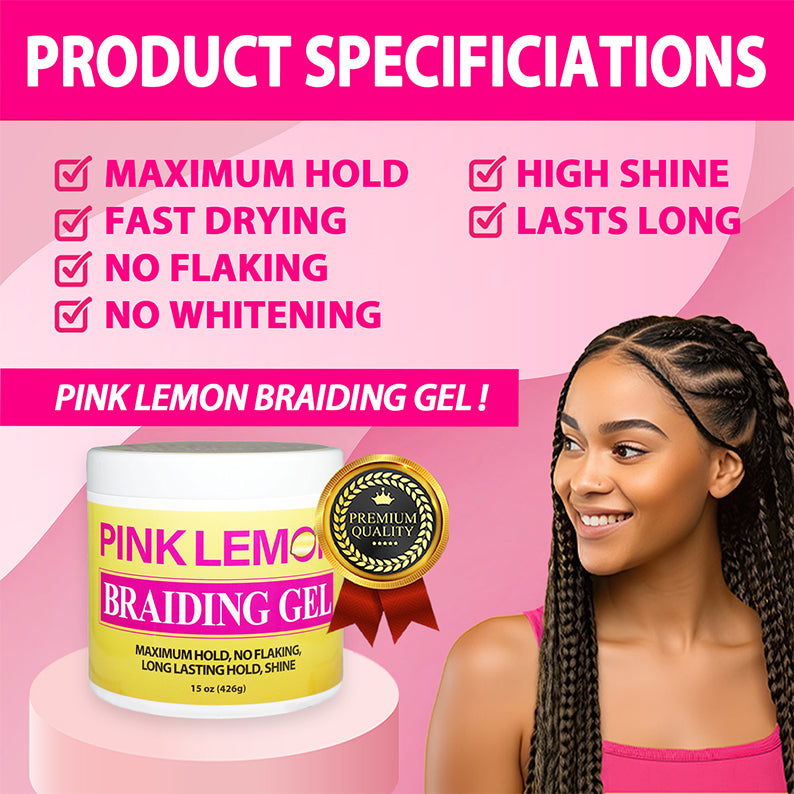 BELLATIQUE Pink Lemon Braiding Gel 5oz