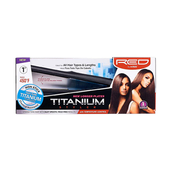 RED by KISS #FT10 Titanium Styler Flat Iron 1"