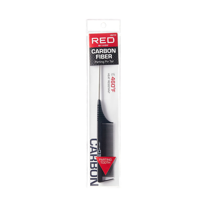 RED by  KISS #HM10 Professional Carbon Parting Pin Tail Comb