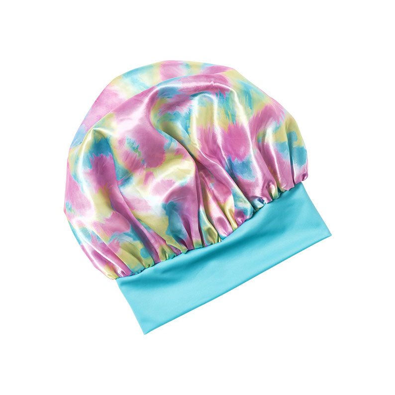 #Hq24 Silky Stylez Wide Edge Silky Bonnet [X Large] [Assorted Tie-Dye]