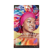 #Hq24 Silky Stylez Wide Edge Silky Bonnet [X Large] [Assorted Tie-Dye]