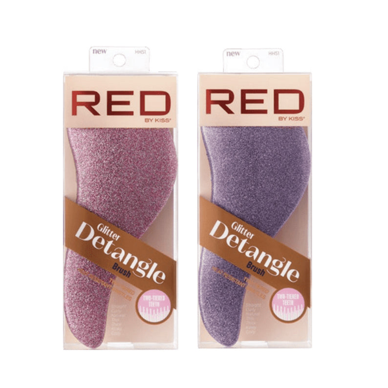 RED by KISS Glitter Detangle Brush Assorted [Pink/Purple] #HH51