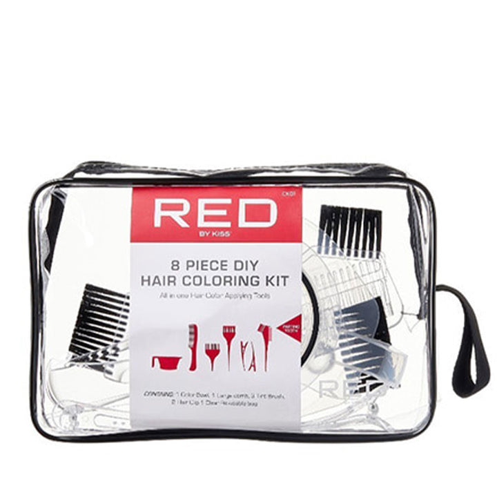 RED by KISS #CK01 Coloring Kit with Pouch Bag 8 Items Included