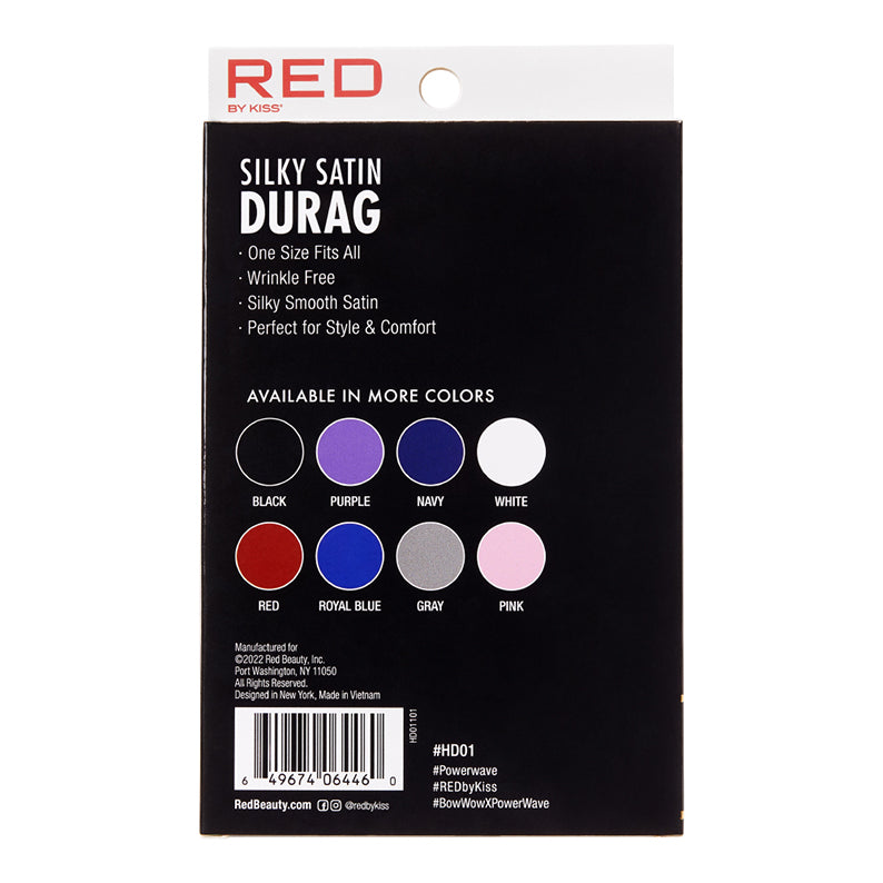 #Hd01 Durag en satin soyeux [Noir]