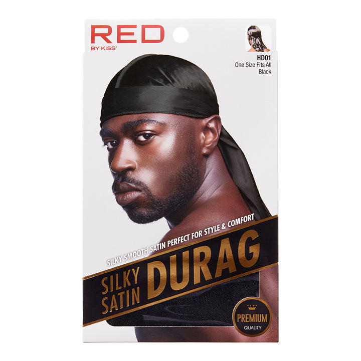 RED by KISS Silky Satin Durag [BLACK] #HD01