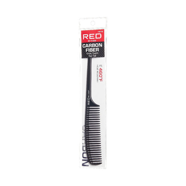 RED by KISS #HM16 Carbon-Fiber Wide Teeth Rat Tail Comb