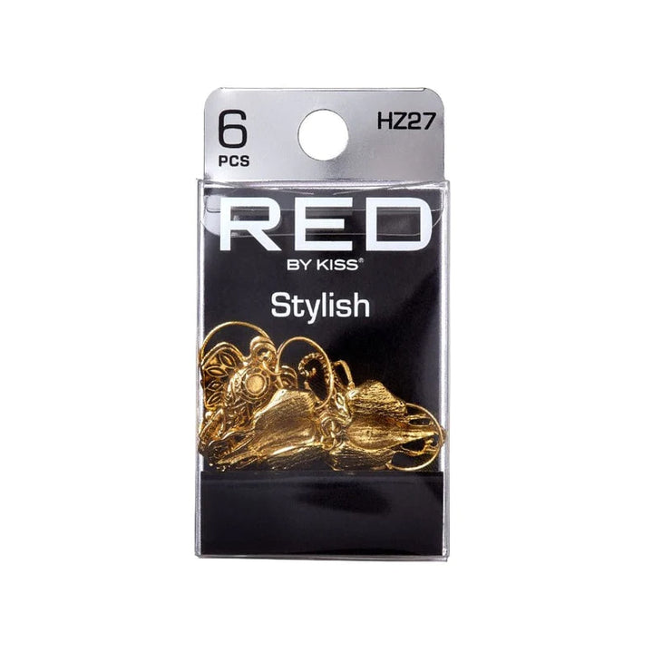 RED Braid Charm 6pcs #HZ27