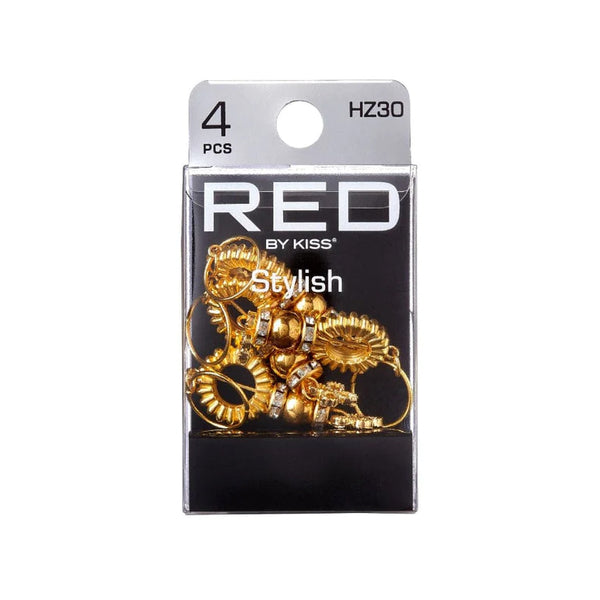 RED Braid Charm 4pcs #HZ30