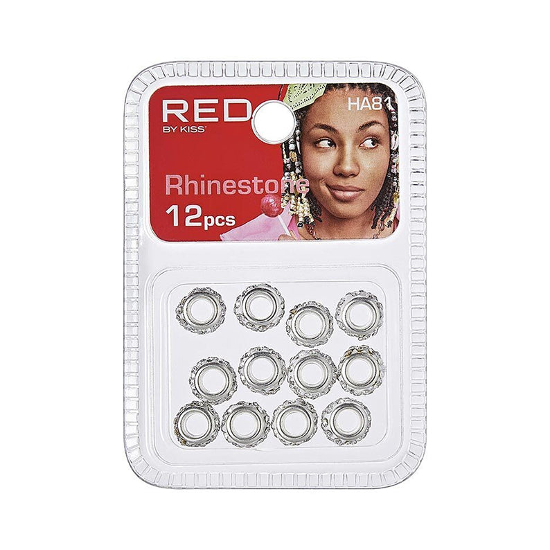 Rhinestone Hair Beads 12Pcs #Ha81
