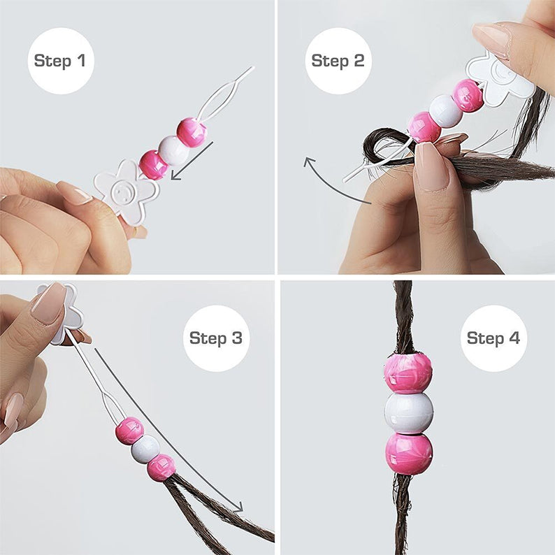 Jumbo Wood Hair Beads 12Pcs [Leopard] #Ha73