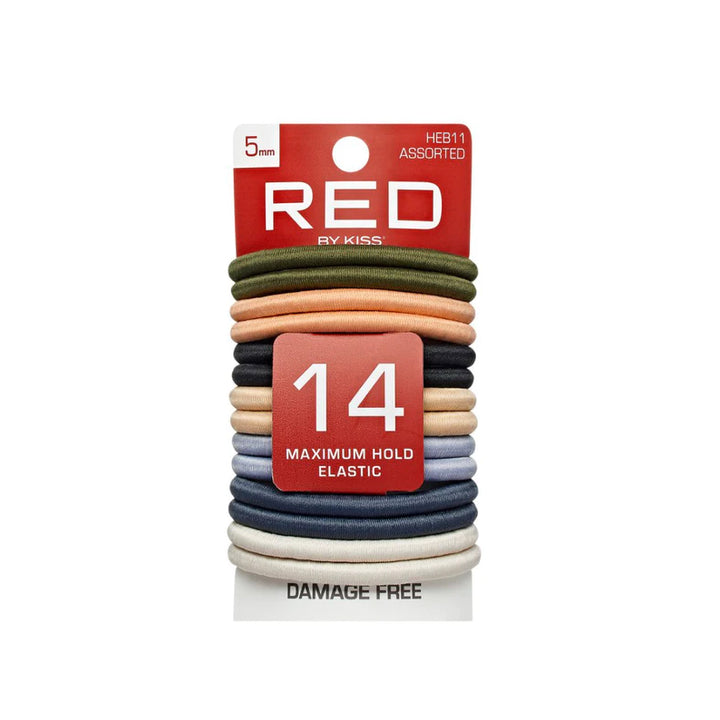 RED by KISS Elastic Hair Band 5mm 14ct [ASSORTED MONO COLOR] #HEB11