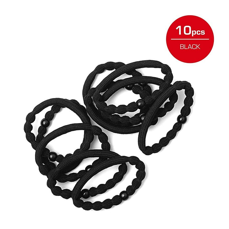 RED by KISS Cotton Elastic Hair Band 8mm 10ct [BLACK] #HEB13