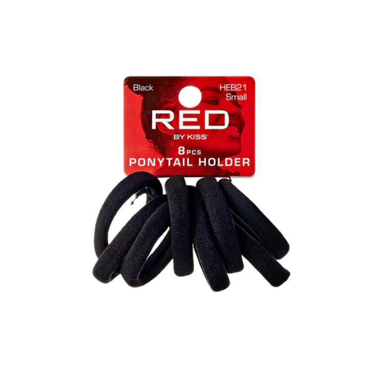 RED by KISS Ponytail Holder Small 8pcs [BLACK] #HEB21