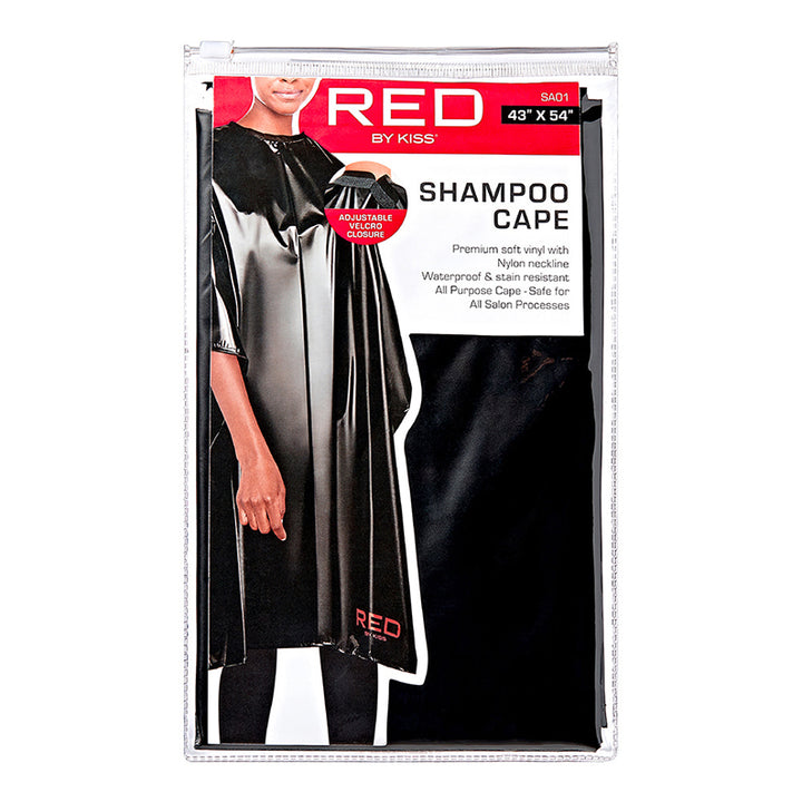 RED by KISS Shampoo Soft Vinyl Cape [BLACK] #SA01