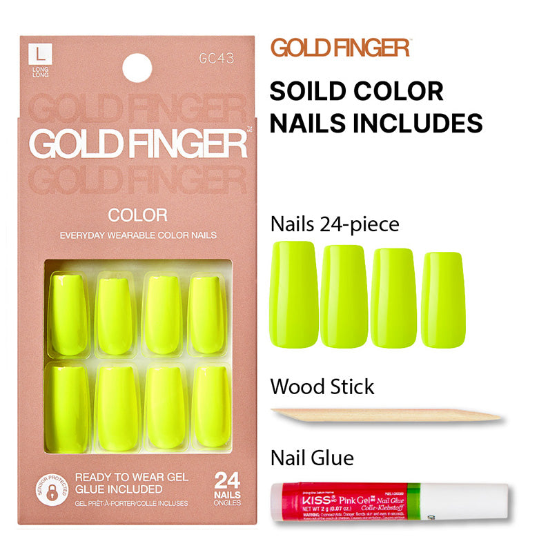 KISS Gold Finger Solid Color Nails [COOL ABOUT IT] #GC43