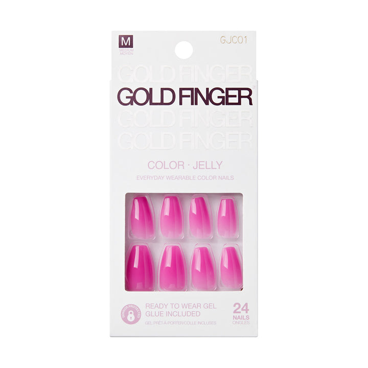 KISS GOLD FINGER Jelly Color Nails [SNOWY] #GJC01