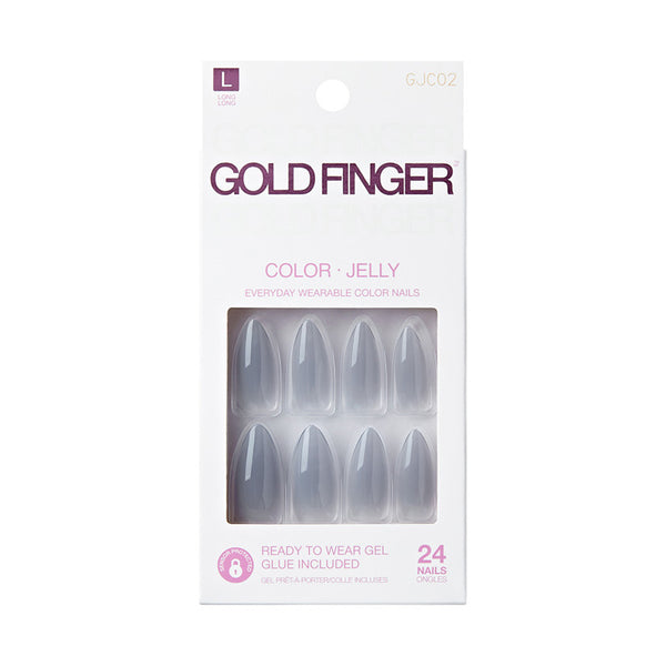 KISS GOLD FINGER Jelly Color Nails [CLOUDY] #GJC02