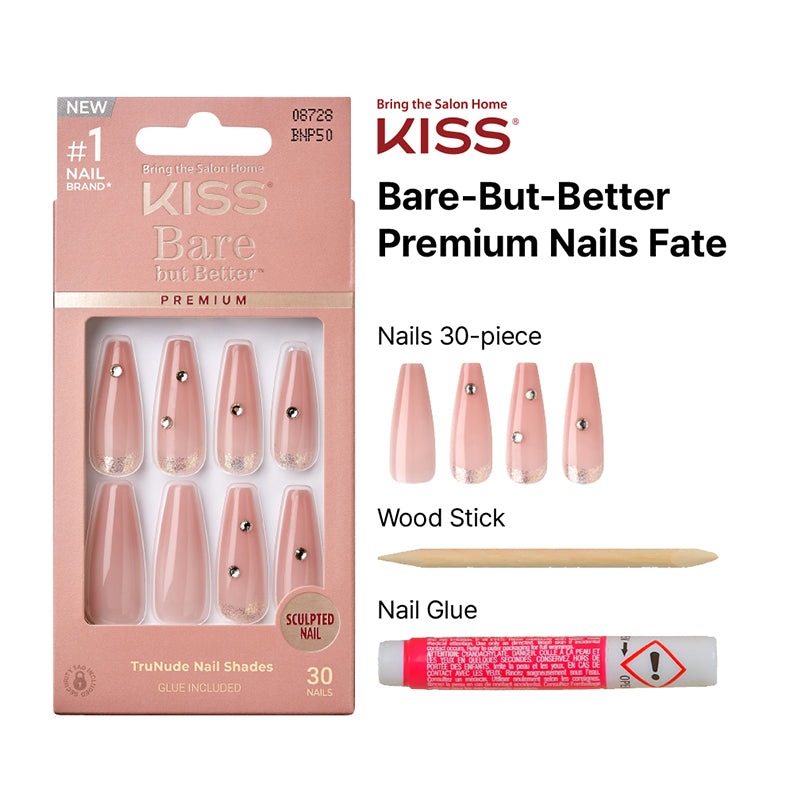 Ongles premium Kiss Bare But Better [Fate] #Bnp50