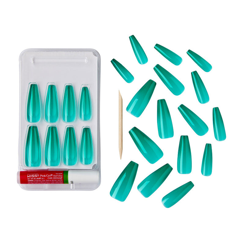 Kiss Gold Finger Jelly Color Nails [Green Apple] #Gjc04