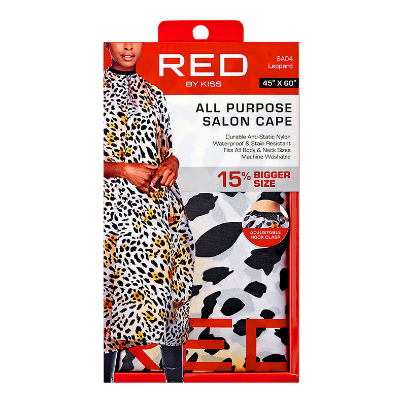 RED by KISS All Purpose Salon Nylon Cape [LEOPARD] #SA04