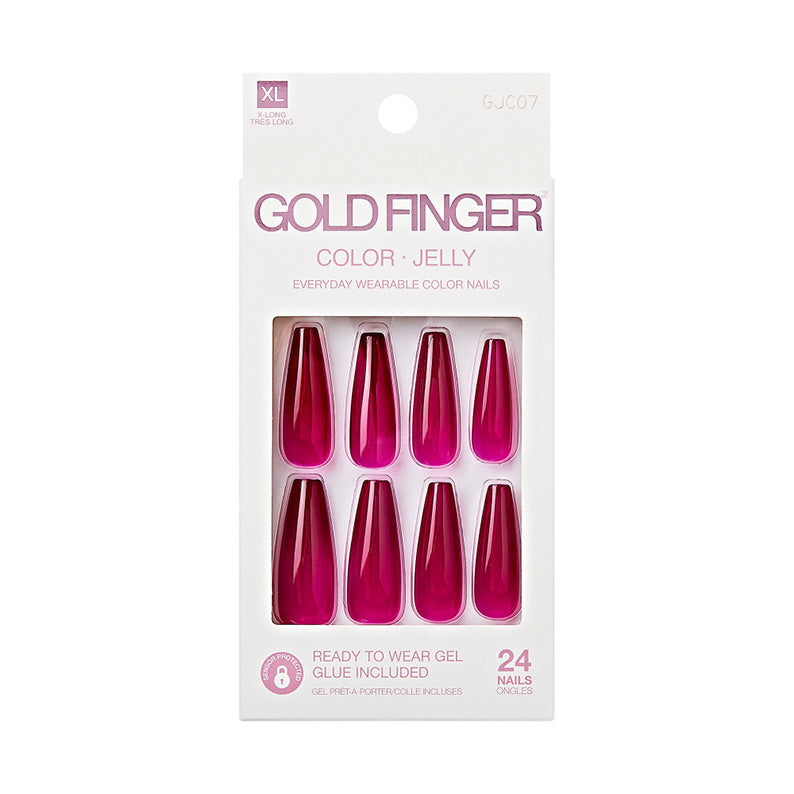 KISS Gold Finger Jelly Color Nails [GRAPE JUICE] #GJC07