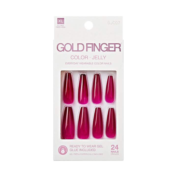 KISS Gold Finger Jelly Color Nails [GRAPE JUICE] #GJC07