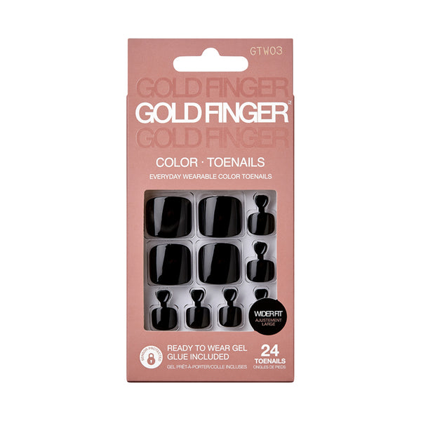 KISS Gold Finger Color Wider Fit Toenails [THIS NIGHT] #GTW03